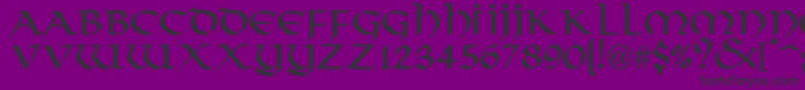 VikingN-fontti – mustat fontit violetilla taustalla