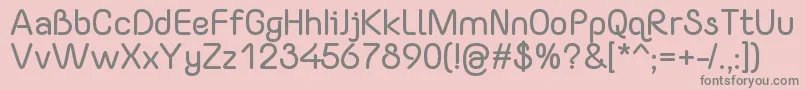 YaahowuBold Font – Gray Fonts on Pink Background