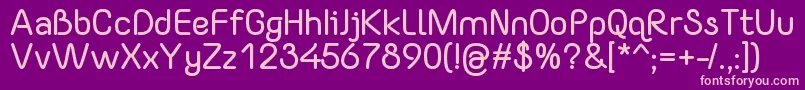 YaahowuBold Font – Pink Fonts on Purple Background