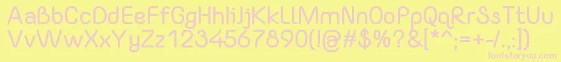 YaahowuBold Font – Pink Fonts on Yellow Background