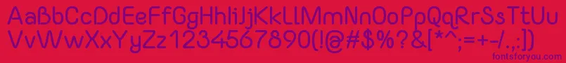 YaahowuBold Font – Purple Fonts on Red Background