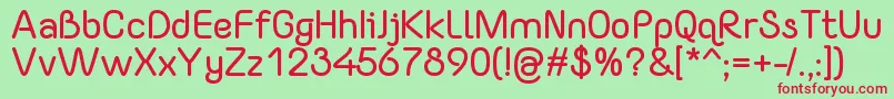 YaahowuBold Font – Red Fonts on Green Background