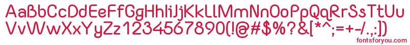 YaahowuBold Font – Red Fonts on White Background