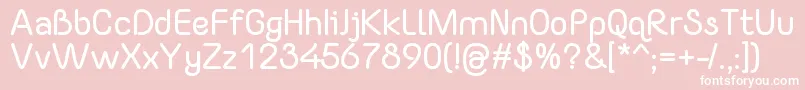 YaahowuBold Font – White Fonts on Pink Background