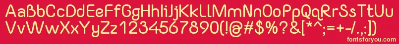 YaahowuBold Font – Yellow Fonts on Red Background