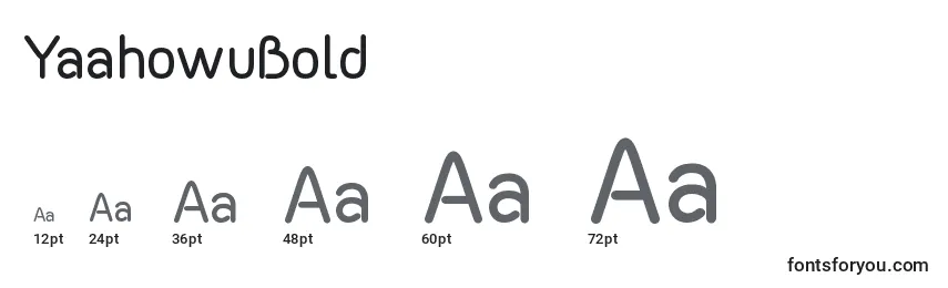 YaahowuBold Font Sizes