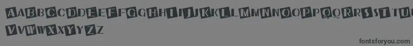 UkiahCaps Font – Black Fonts on Gray Background