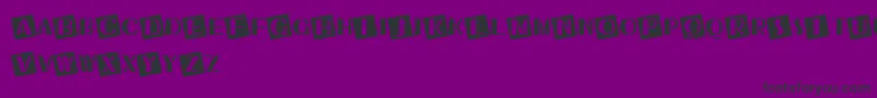 UkiahCaps Font – Black Fonts on Purple Background