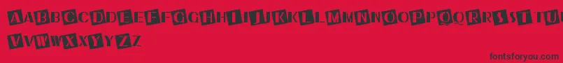 UkiahCaps Font – Black Fonts on Red Background