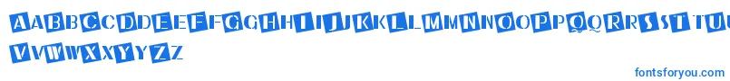 UkiahCaps Font – Blue Fonts on White Background