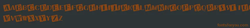 UkiahCaps Font – Brown Fonts on Black Background