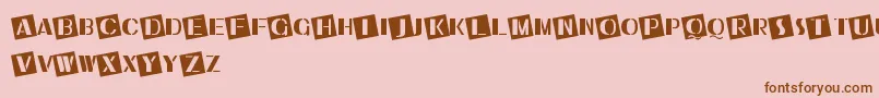 UkiahCaps Font – Brown Fonts on Pink Background