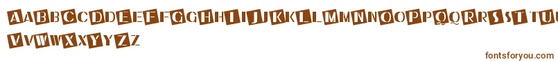 UkiahCaps Font – Brown Fonts on White Background