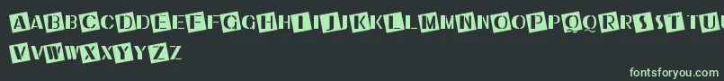 UkiahCaps Font – Green Fonts on Black Background