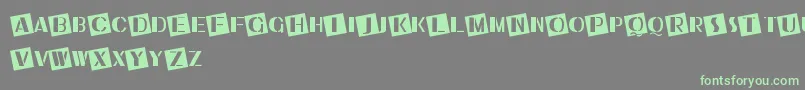 UkiahCaps Font – Green Fonts on Gray Background