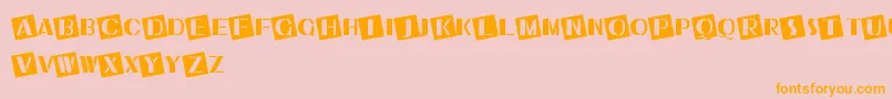 UkiahCaps Font – Orange Fonts on Pink Background