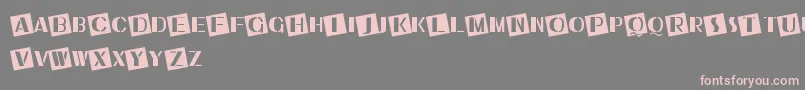UkiahCaps Font – Pink Fonts on Gray Background