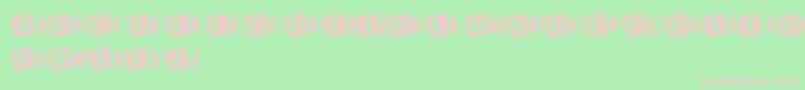 UkiahCaps Font – Pink Fonts on Green Background