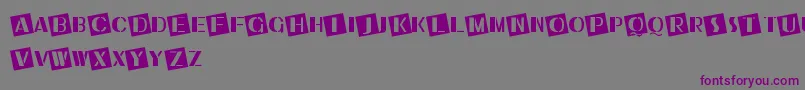 UkiahCaps Font – Purple Fonts on Gray Background