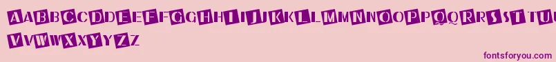 UkiahCaps Font – Purple Fonts on Pink Background