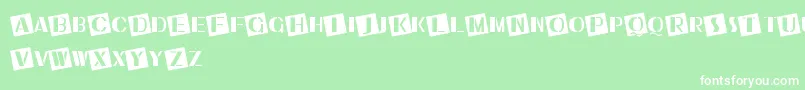 UkiahCaps Font – White Fonts on Green Background