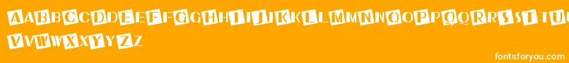 UkiahCaps Font – White Fonts on Orange Background