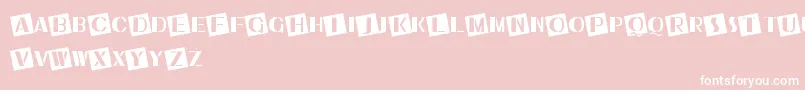 UkiahCaps Font – White Fonts on Pink Background