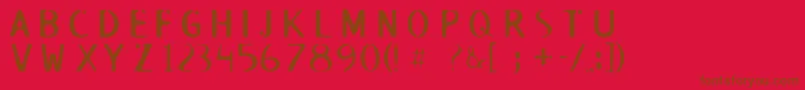 Roswell Font – Brown Fonts on Red Background