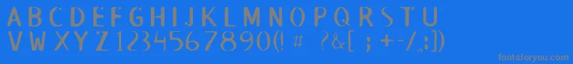 Roswell Font – Gray Fonts on Blue Background