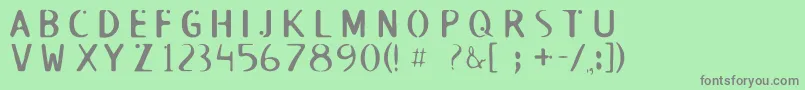 Roswell Font – Gray Fonts on Green Background