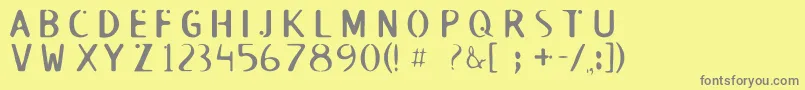 Roswell Font – Gray Fonts on Yellow Background