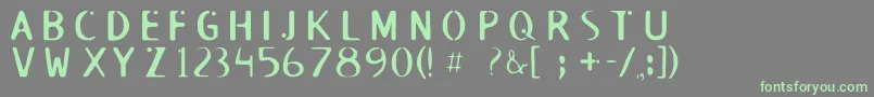 Roswell Font – Green Fonts on Gray Background