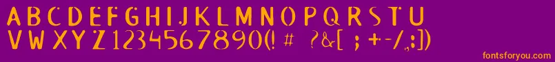 Roswell Font – Orange Fonts on Purple Background