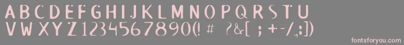 Roswell Font – Pink Fonts on Gray Background