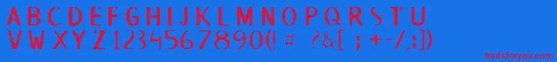 Roswell Font – Red Fonts on Blue Background
