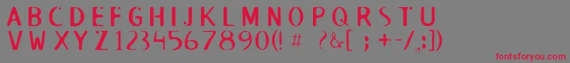 Roswell Font – Red Fonts on Gray Background