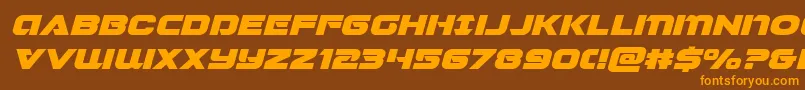 Jeebraexpandital Font – Orange Fonts on Brown Background