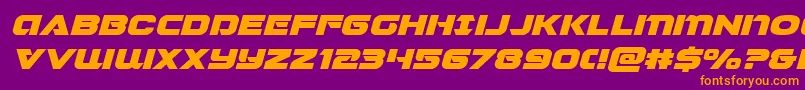 Jeebraexpandital Font – Orange Fonts on Purple Background