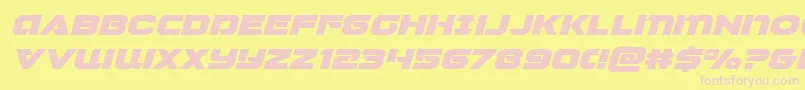 Jeebraexpandital-Schriftart – Rosa Schriften auf gelbem Hintergrund