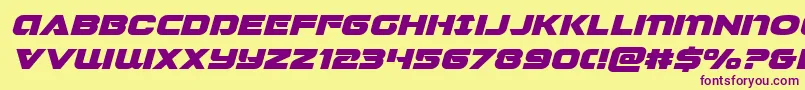 Jeebraexpandital Font – Purple Fonts on Yellow Background