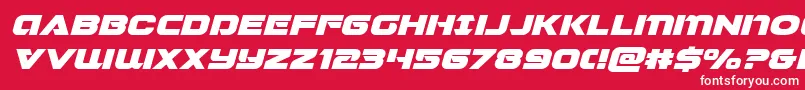 Jeebraexpandital Font – White Fonts on Red Background