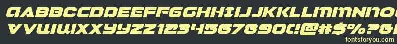 Jeebraexpandital Font – Yellow Fonts on Black Background