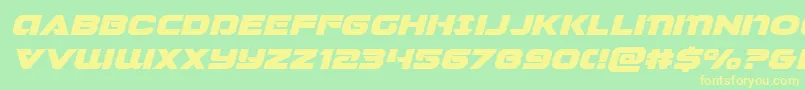 Jeebraexpandital Font – Yellow Fonts on Green Background