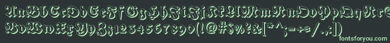 Frakturshadowed Font – Green Fonts on Black Background