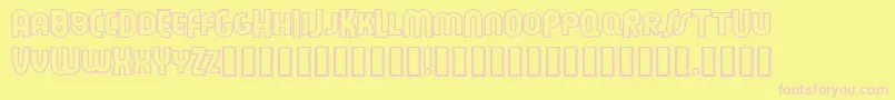 Feueon ffy Font – Pink Fonts on Yellow Background