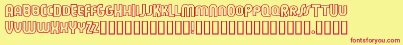 Feueon ffy Font – Red Fonts on Yellow Background