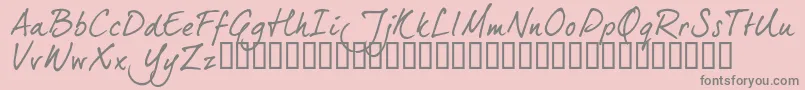 Dj5ctrial Font – Gray Fonts on Pink Background