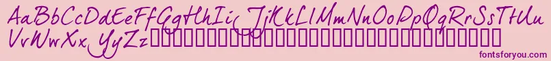 Dj5ctrial Font – Purple Fonts on Pink Background