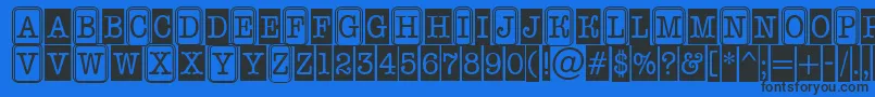 Шрифт AOldtypernrcmcmb2 – чёрные шрифты на синем фоне