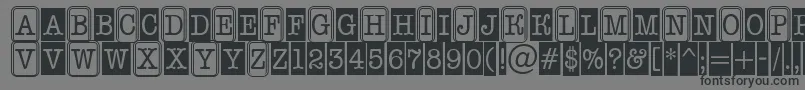 フォントAOldtypernrcmcmb2 – 黒い文字の灰色の背景